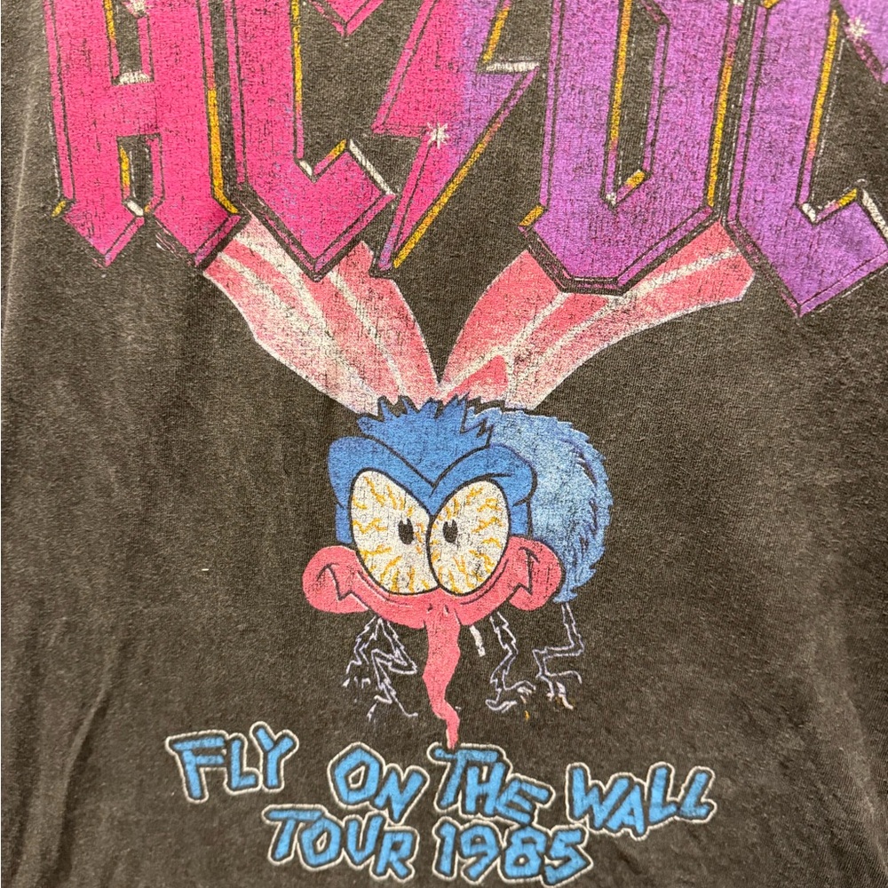 AC/DC Tour T-Shirt - Brown with Pink and Purple